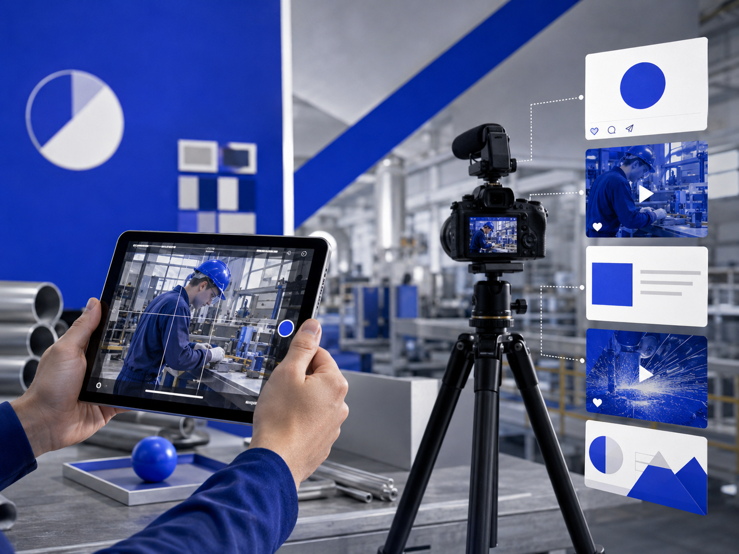 Digitale contentproductie in industriële omgeving in FOREM-stijl