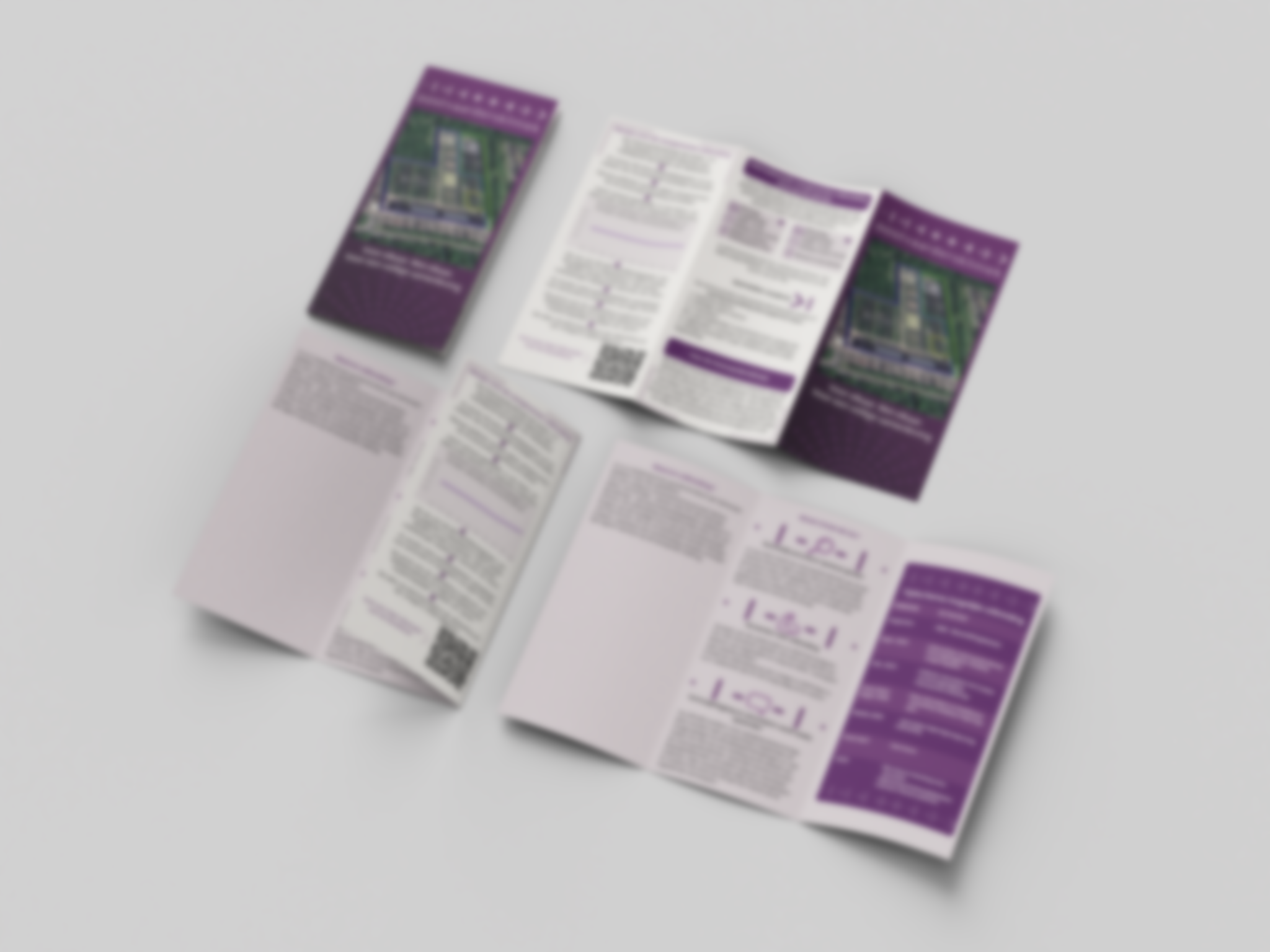 Foldermockup voor Oostvaarderskliniek met onleesbaar gemaakte interne inhoud