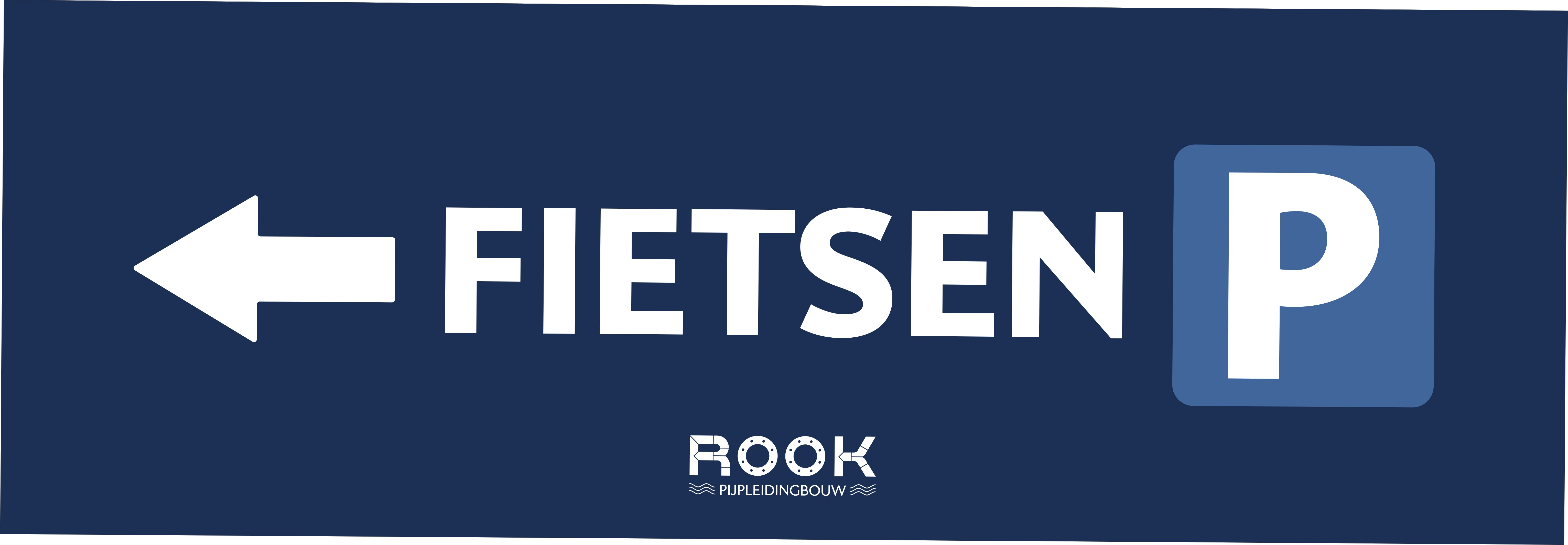 Parkeerbanner voor fietsen naar links