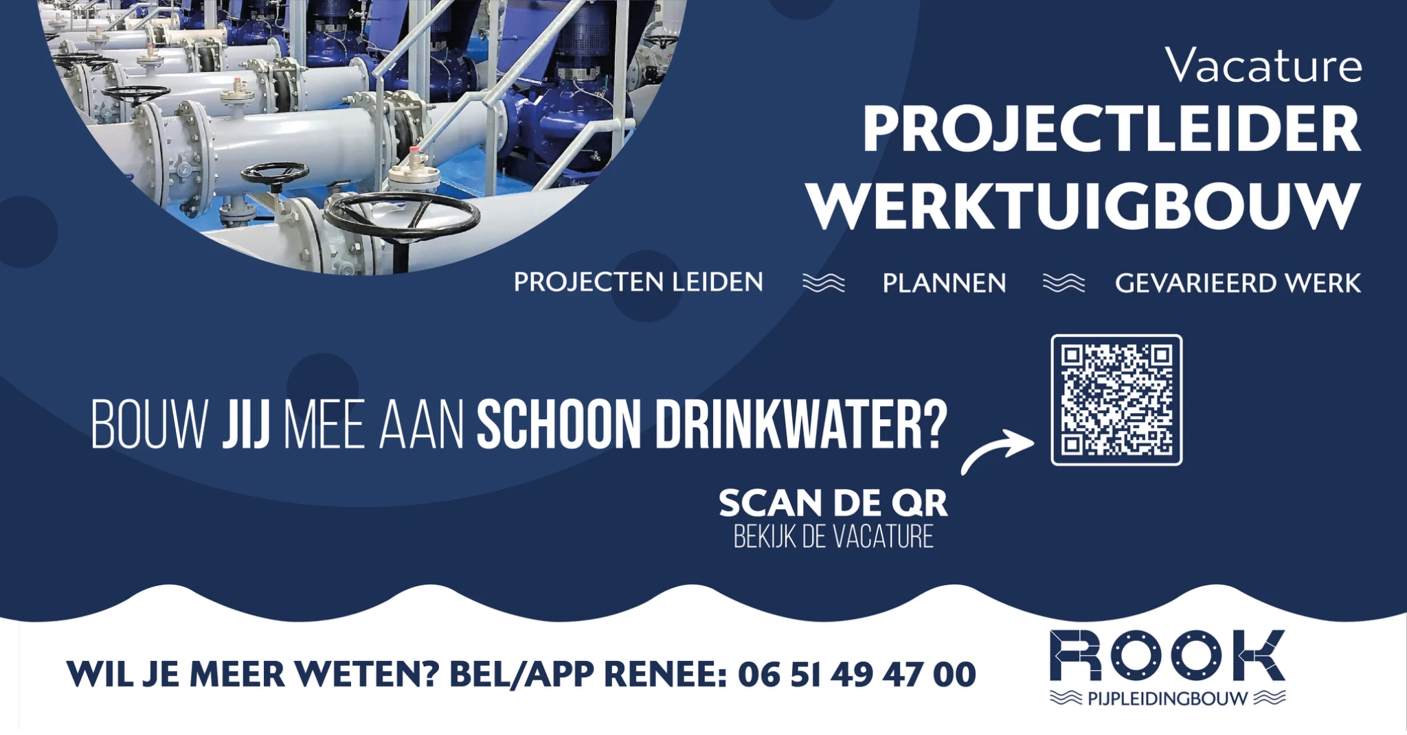 Origineel vacaturebanner voor projectleider werktuigbouw